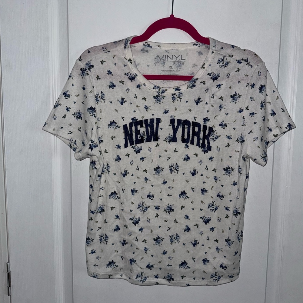 Floral graphic tee